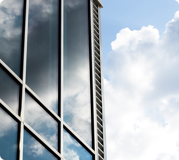 Modern house with glass and aluminium